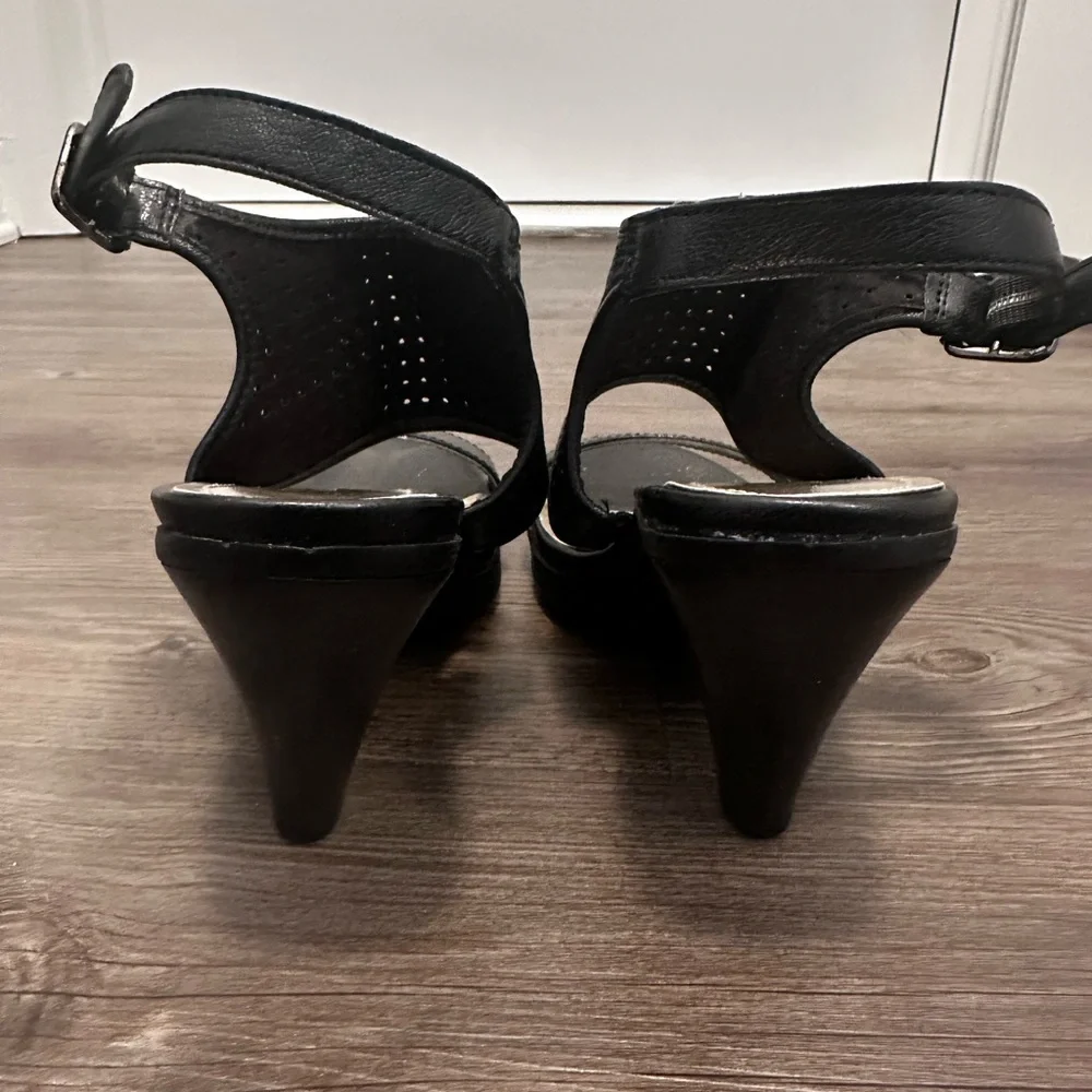 Black KENNETH COLE REACTION Ankle Strap Leather Women Shoes - Size 7.5 - Picture 4 of 14